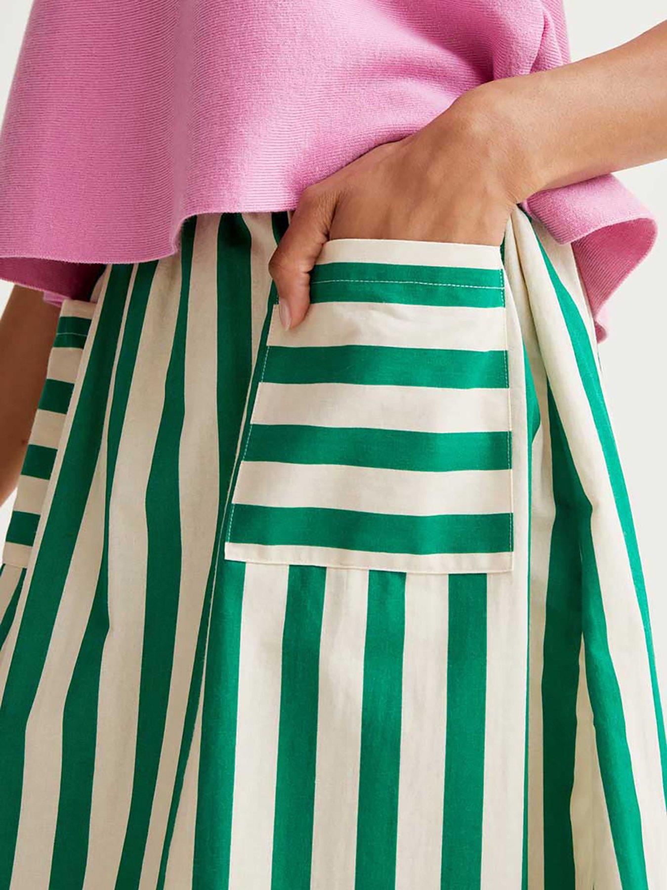 Image 5 of 5 of Compania Fantastica MIDI STRIPED SKIRT