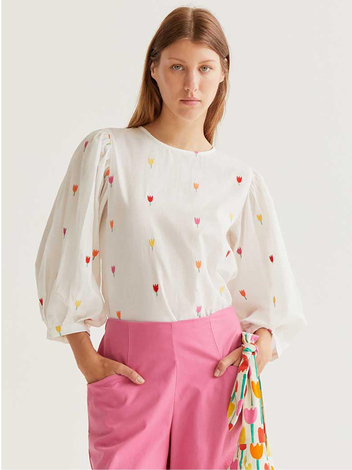 compania-fantastica-long-sleeve-tulip-blousefront