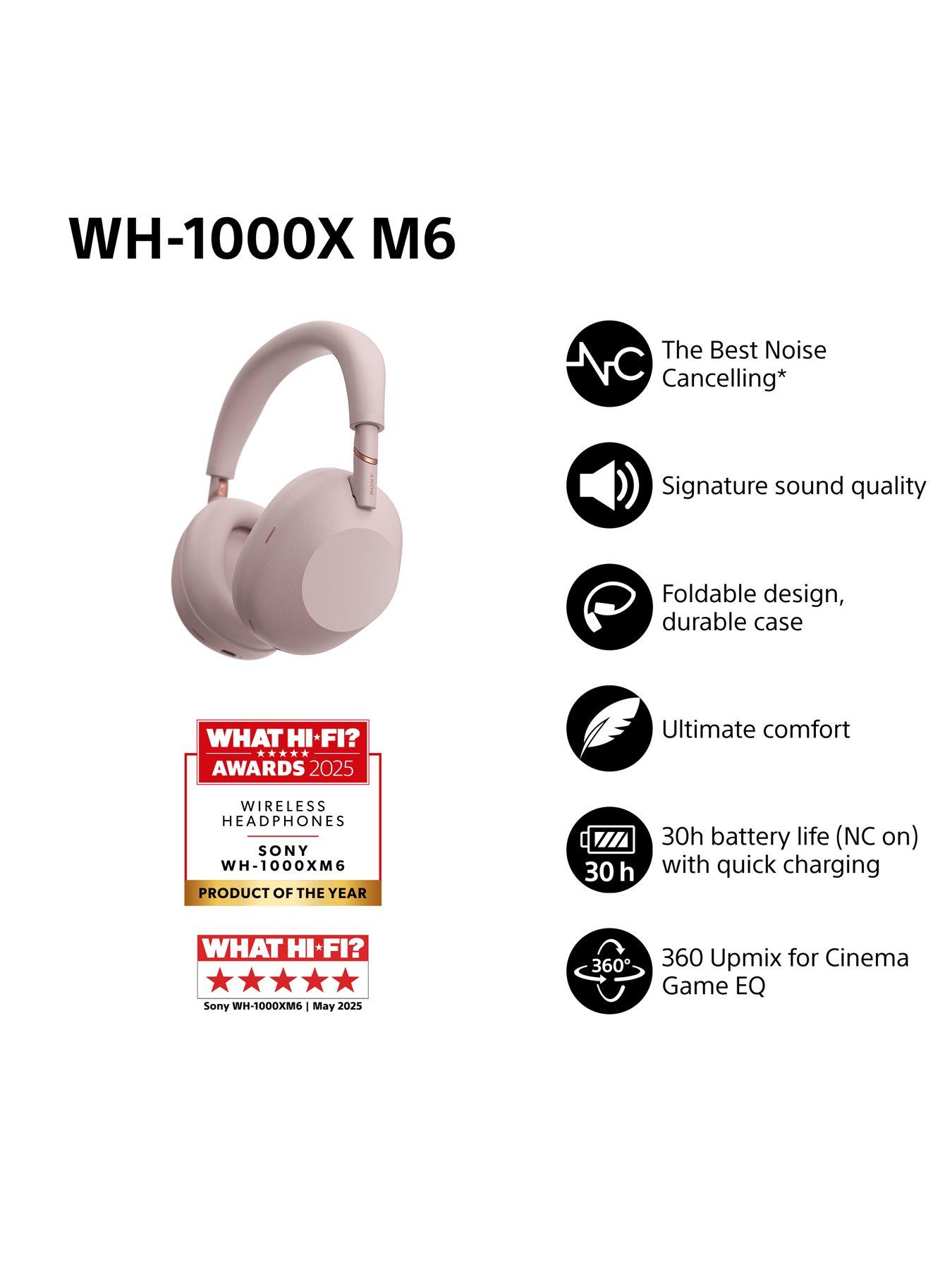 Image 2 of 8 of Sony WH1000XM6 WIRELESS NOISE CANCELLING OVERHEAD HEADPHONE - PINK