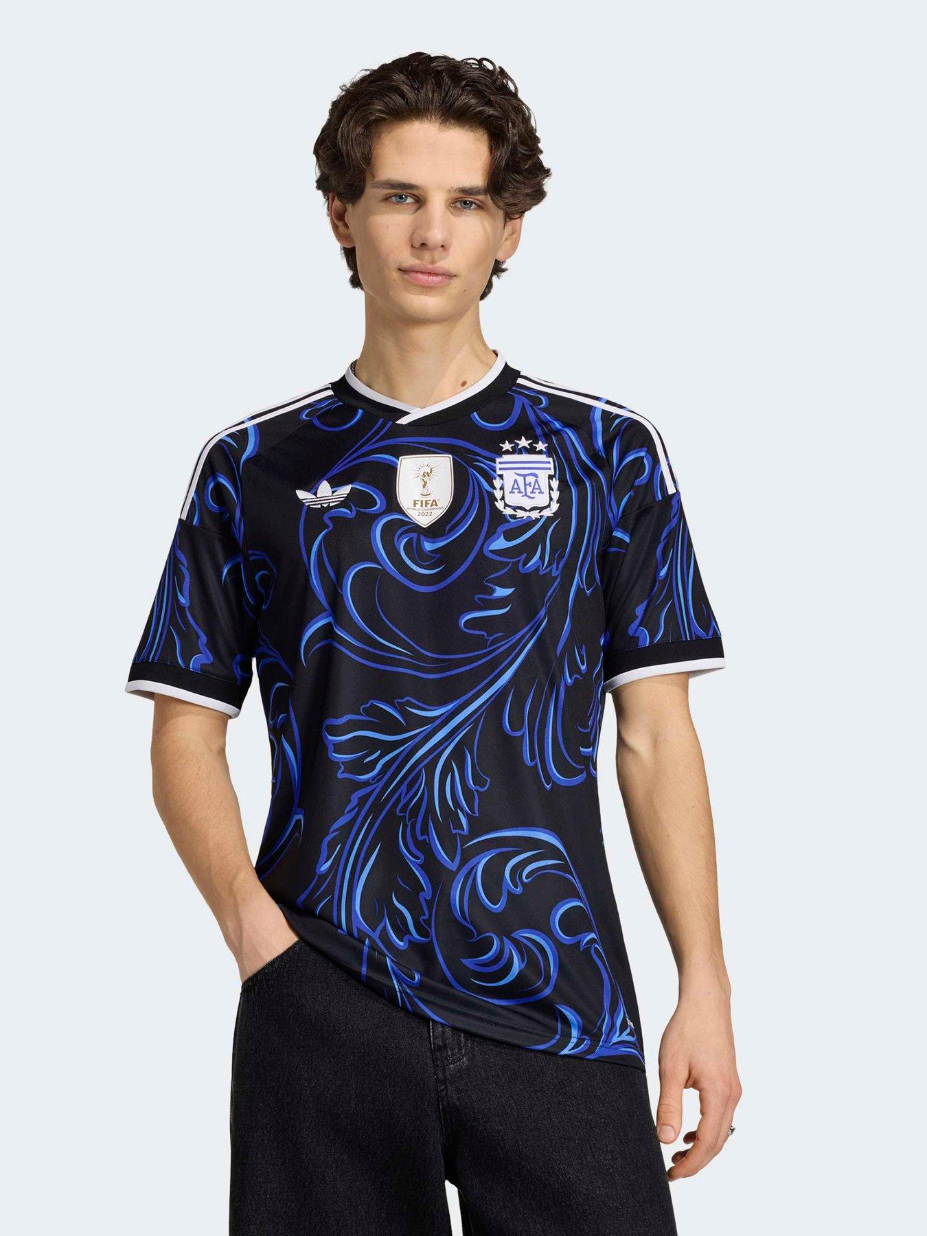 Image 1 of 4 of adidas Mens Argentina 26 Away Replica Football Shirt - Black