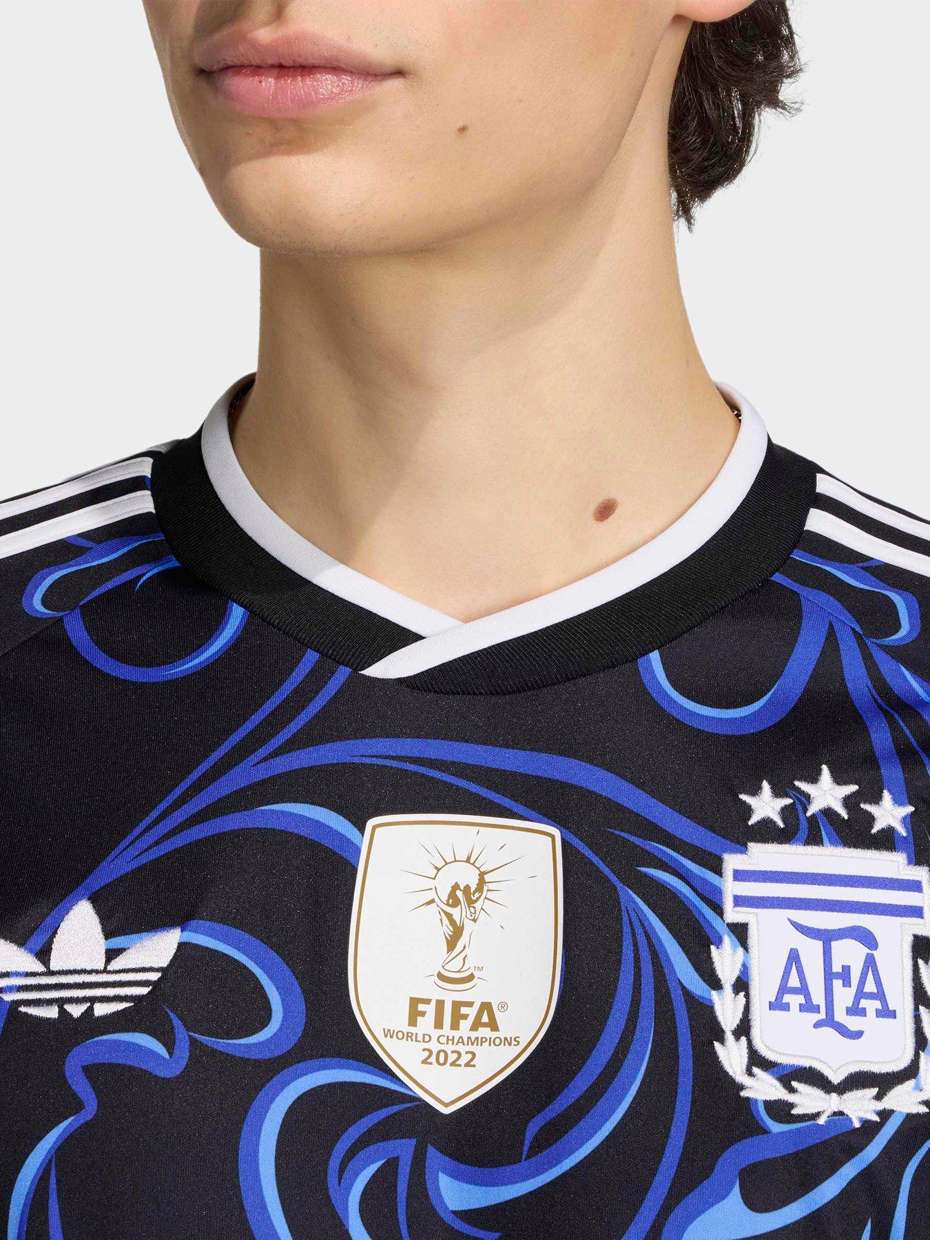Image 3 of 4 of adidas Mens Argentina 26 Away Replica Football Shirt - Black