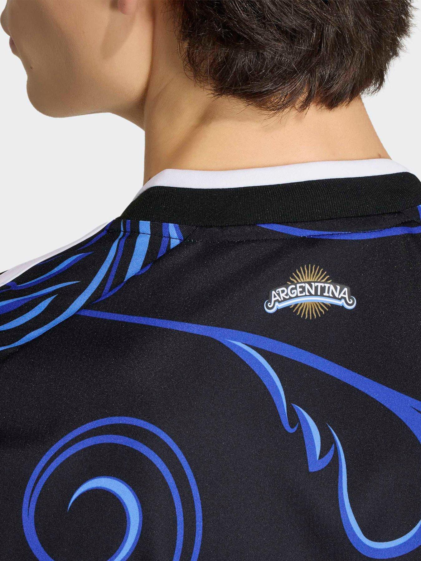 Image 4 of 4 of adidas Mens Argentina 26 Away Replica Football Shirt - Black