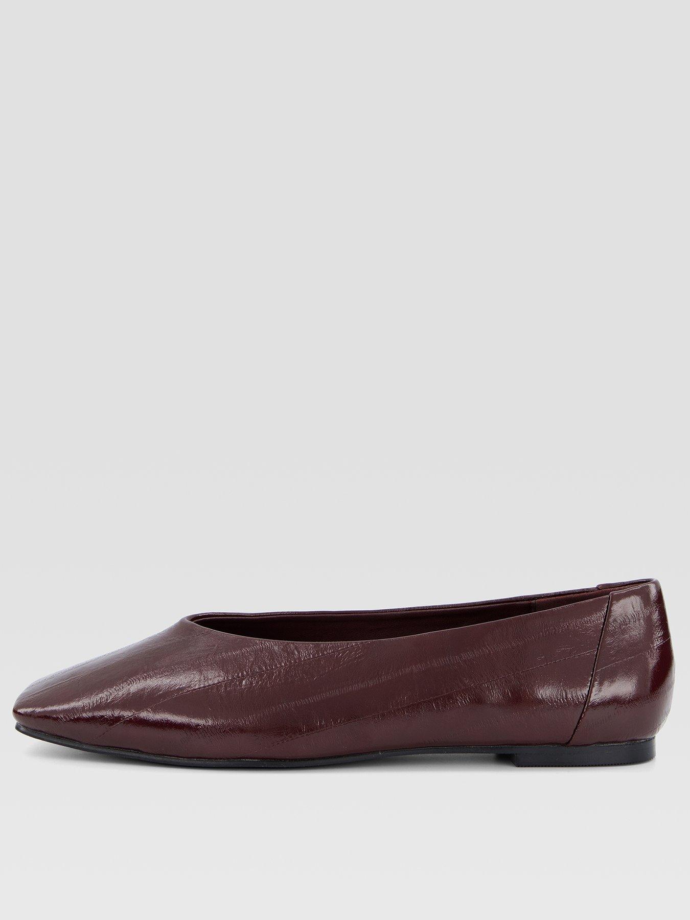 Image 1 of 6 of The Very Collection High Vamp Ballerina - Burgundy