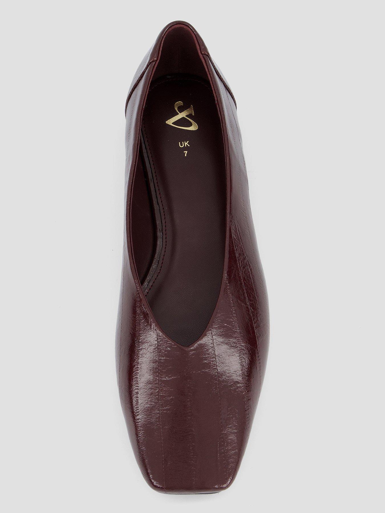 Image 3 of 6 of The Very Collection High Vamp Ballerina - Burgundy