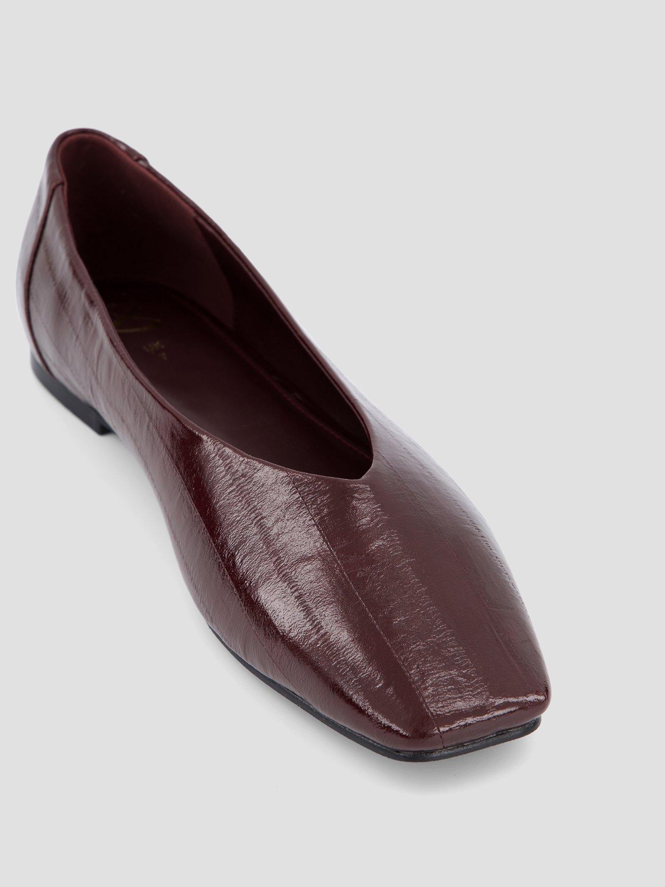 Image 5 of 6 of The Very Collection High Vamp Ballerina - Burgundy