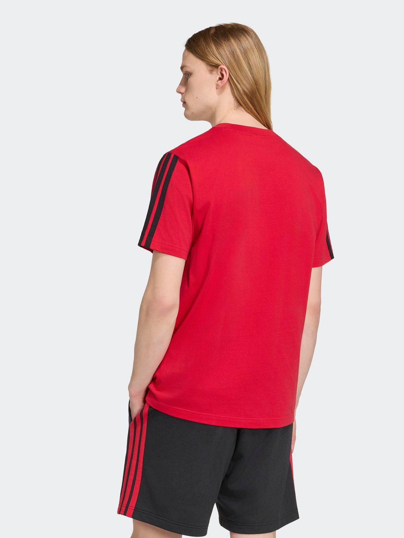 Image 2 of 5 of adidas Mens Manchester United DNA T-Shirt - Red