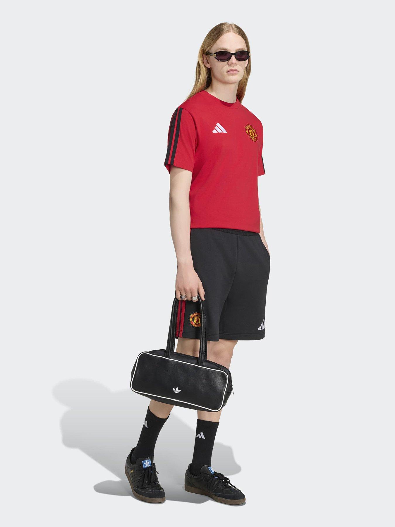 Image 3 of 5 of adidas Mens Manchester United DNA T-Shirt - Red