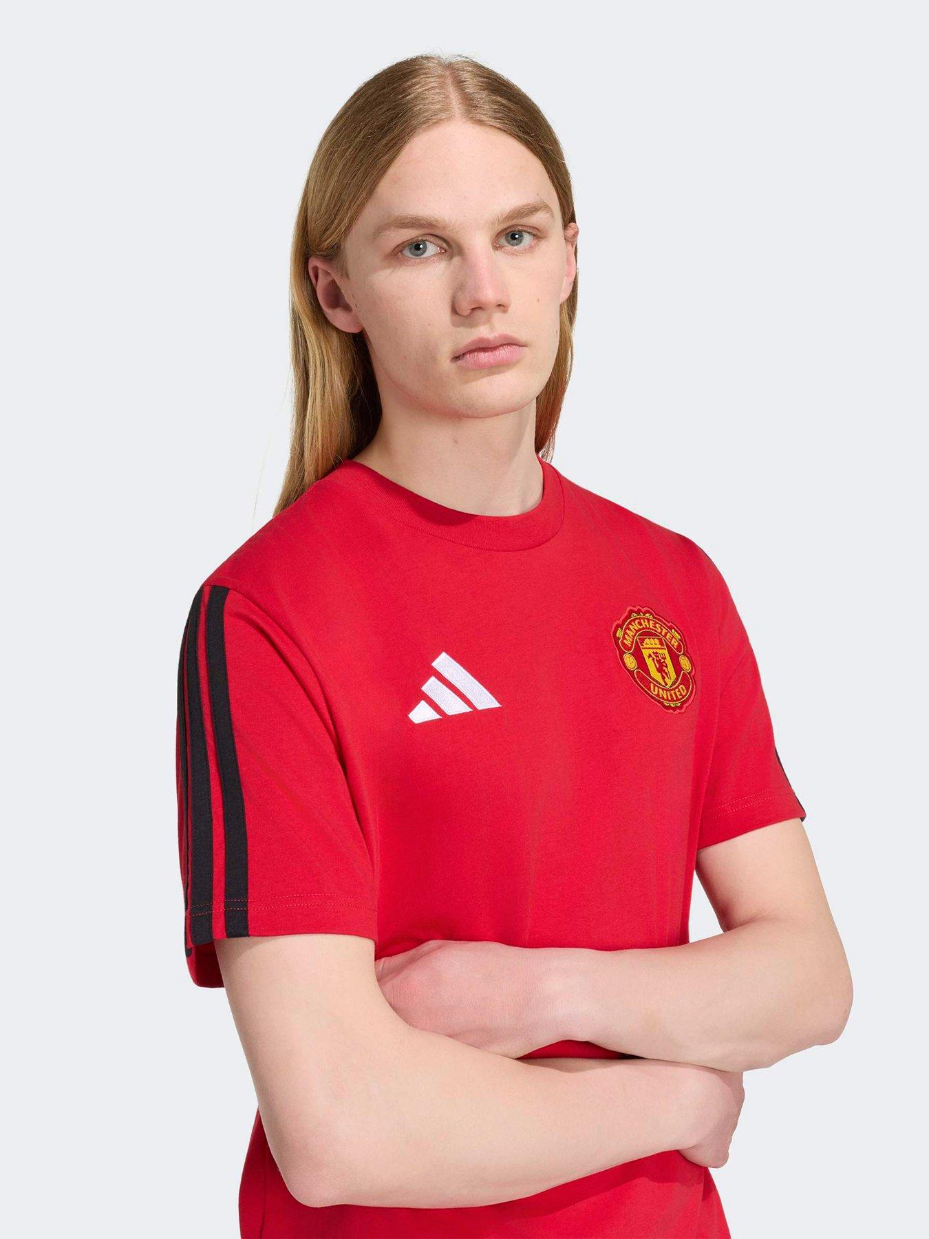 Image 4 of 5 of adidas Mens Manchester United DNA T-Shirt - Red