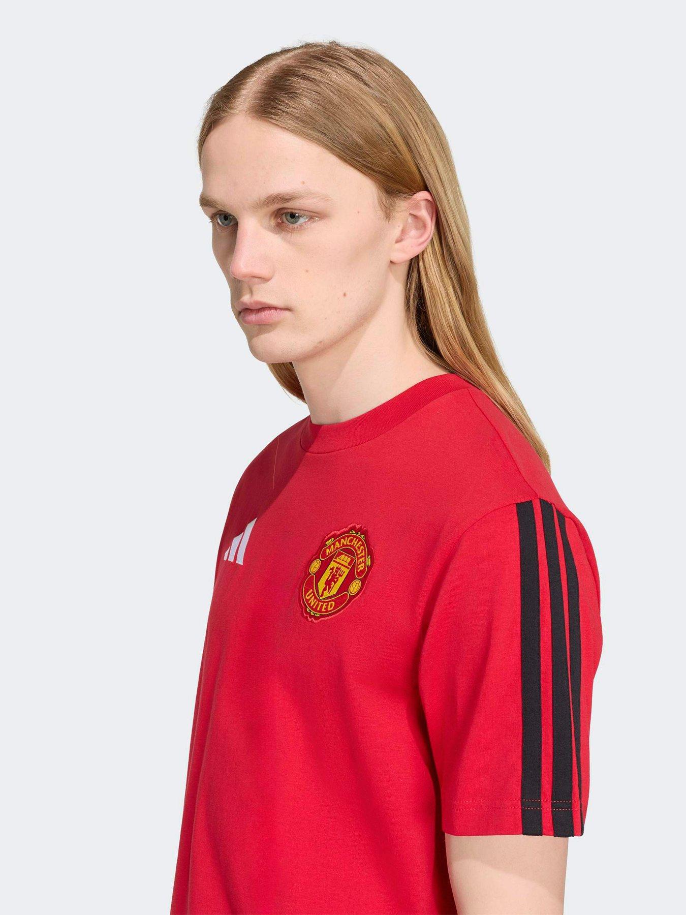 Image 5 of 5 of adidas Mens Manchester United DNA T-Shirt - Red