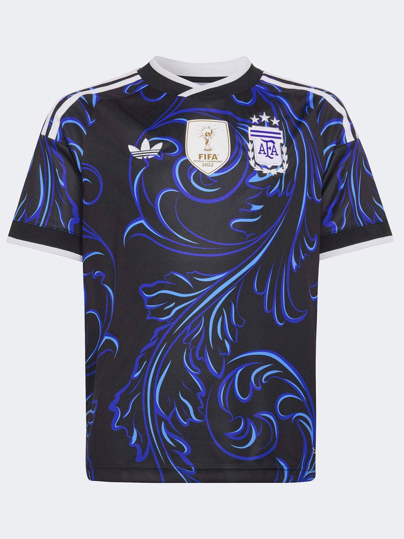 adidas Junior Argentina 26 Messi 10 Away Replica Football Shirt - Black