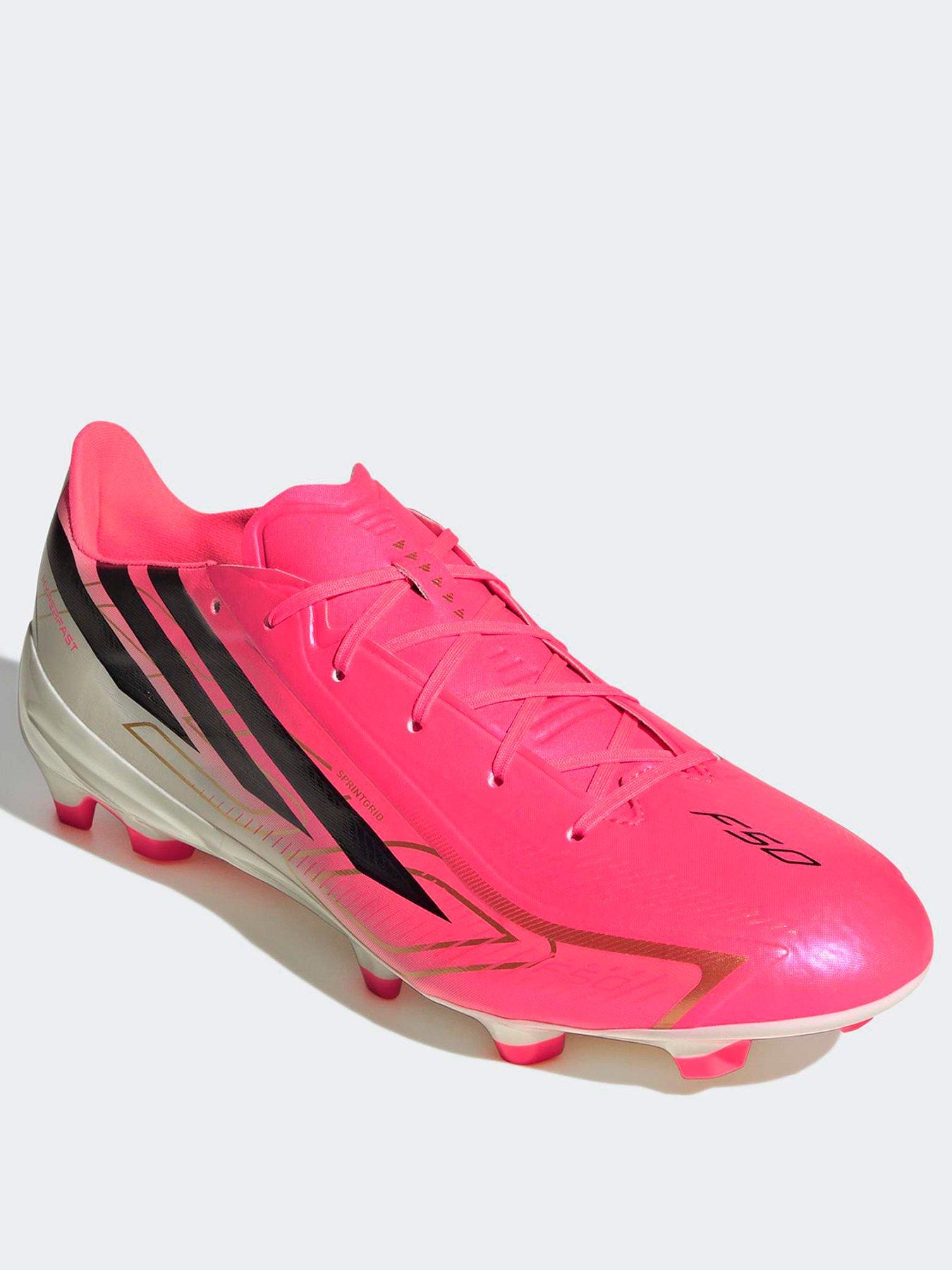 Image 2 of 6 of adidas Mens F50 Hyperfast League Firm Ground Football Boots - Pink