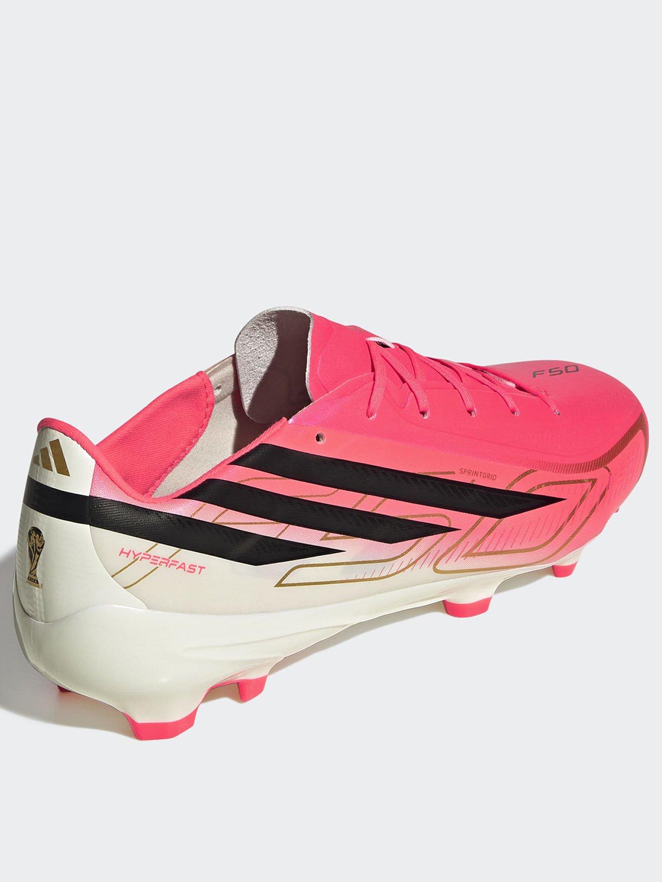 Image 3 of 6 of adidas Mens F50 Hyperfast League Firm Ground Football Boots - Pink