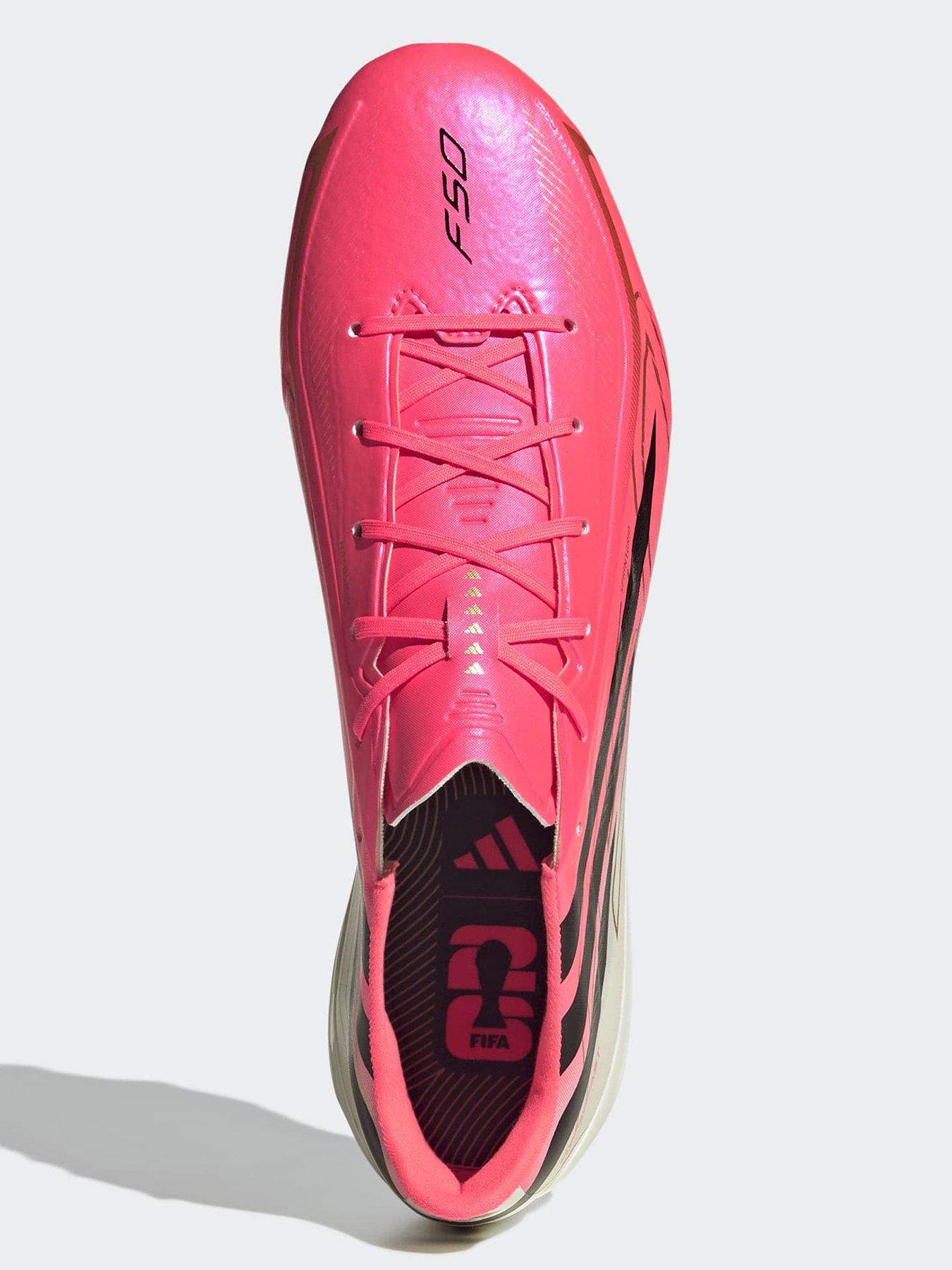 Image 4 of 6 of adidas Mens F50 Hyperfast League Firm Ground Football Boots - Pink