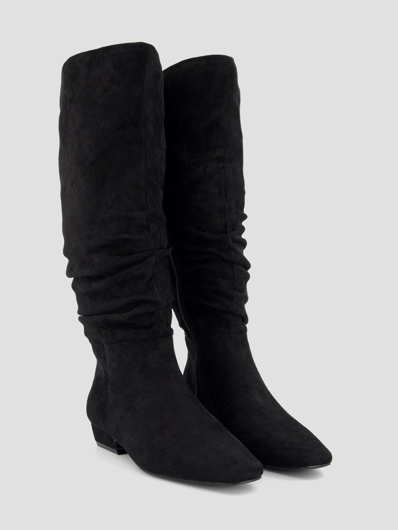 Image 7 of 7 of The Very Collection Chisel Toe Slouch Knee Boot - Black