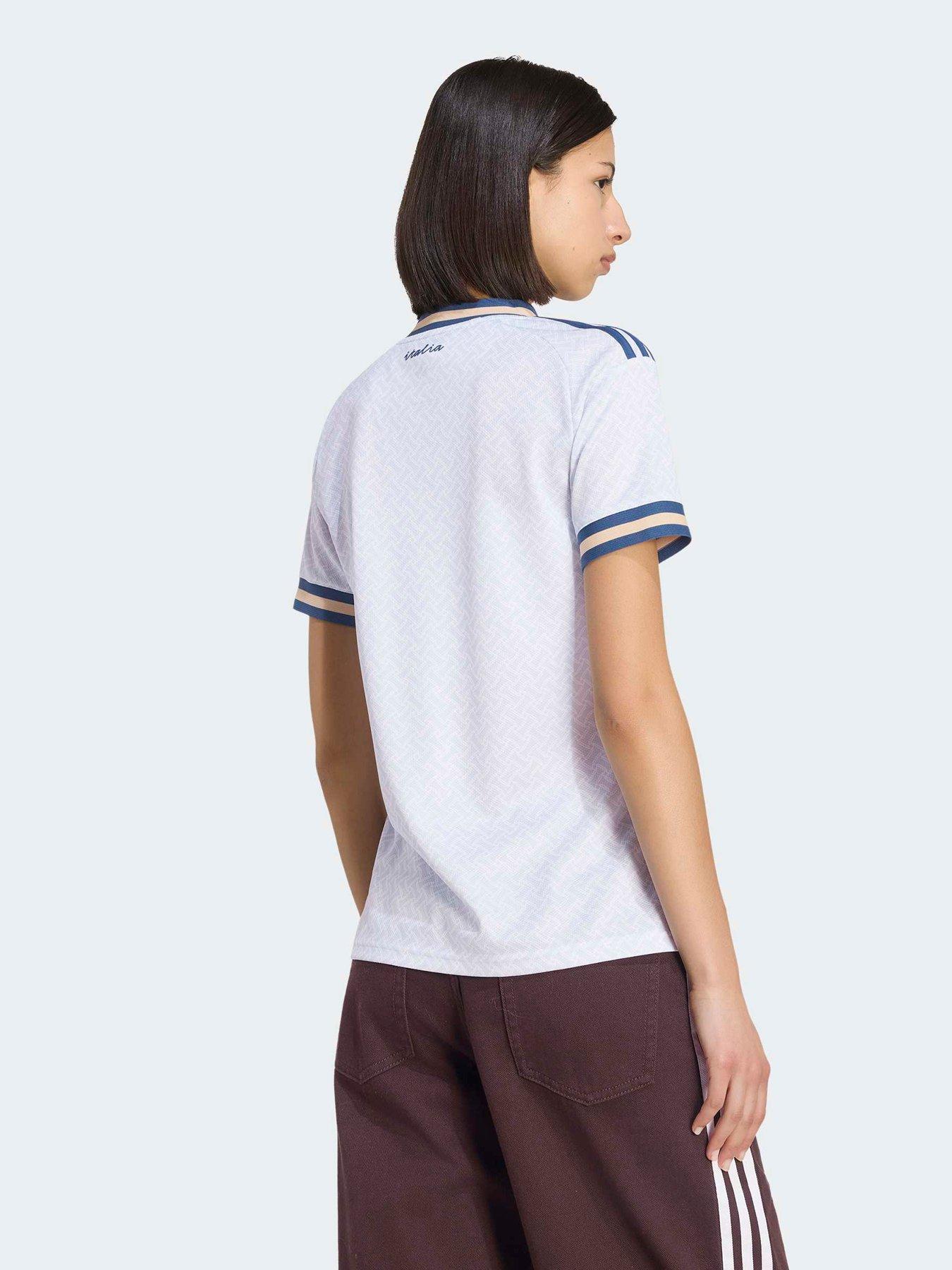 Image 2 of 5 of adidas Womens Italy 26 Away Replica Football Shirt - White