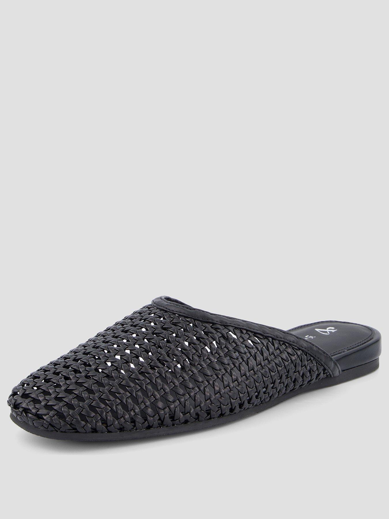 Image 2 of 7 of The Very Collection Weave Mule - Black