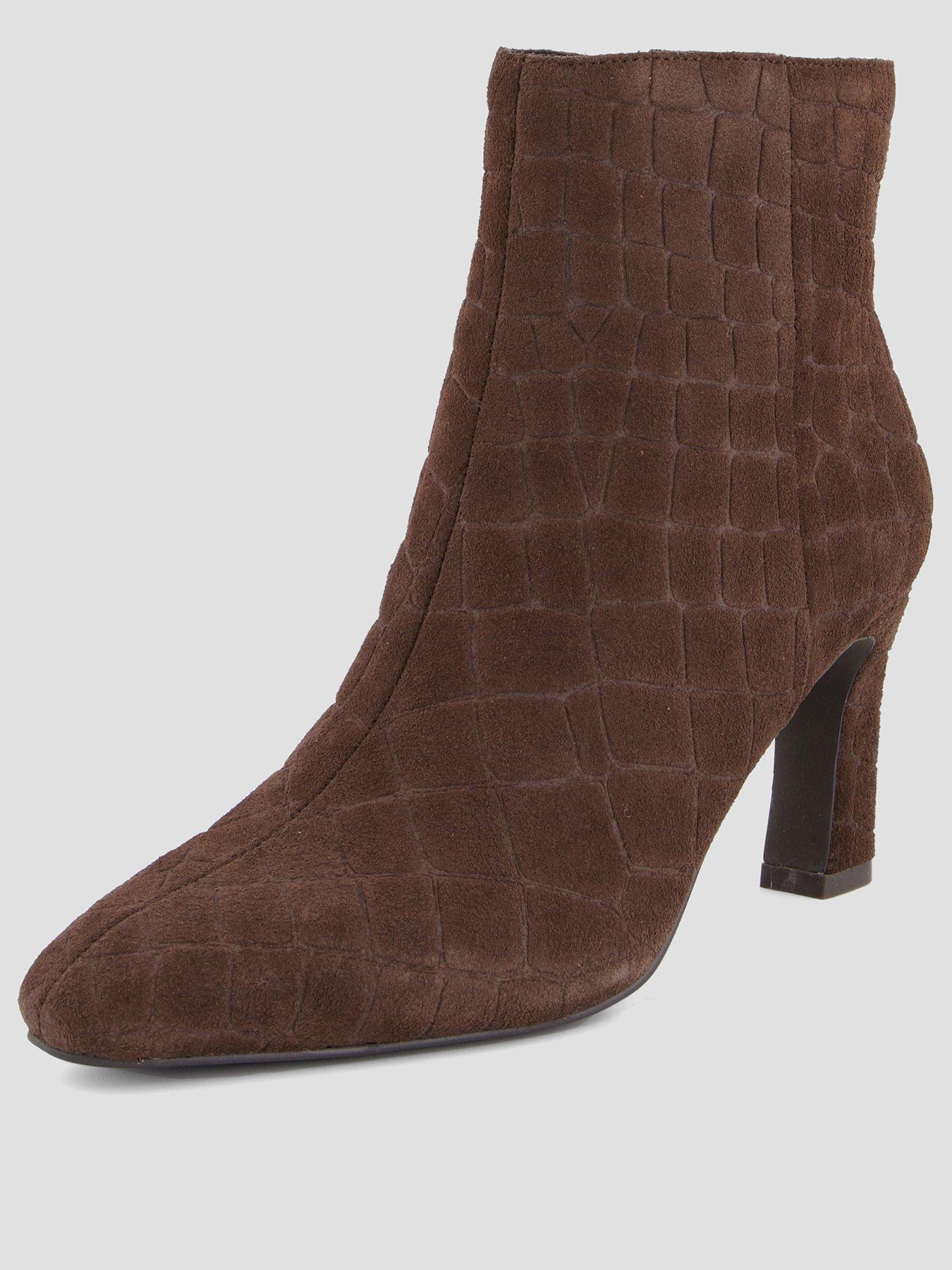 Image 2 of 7 of The Very Collection Real Suede Heeled Ankle Boot