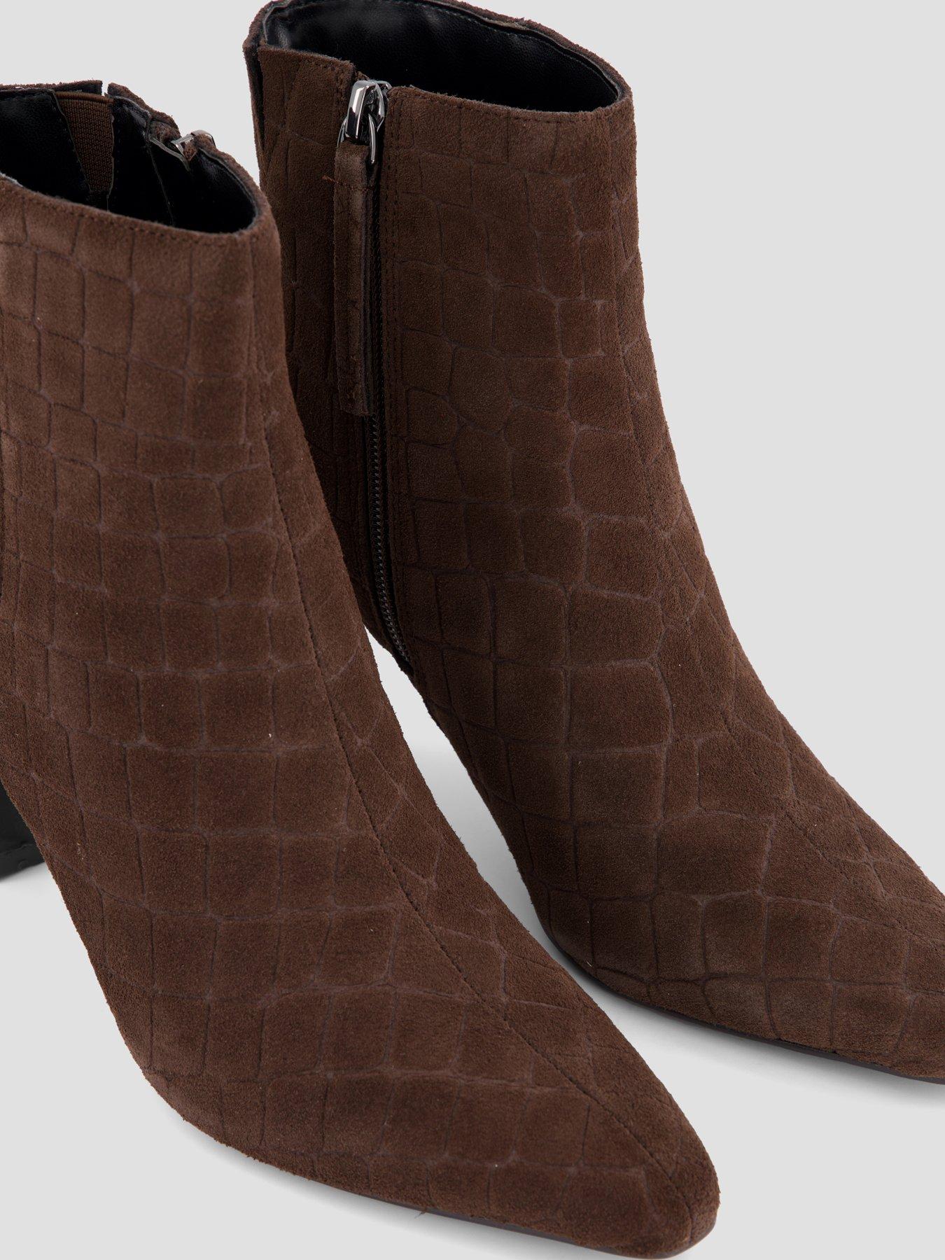 Image 5 of 7 of The Very Collection Real Suede Heeled Ankle Boot