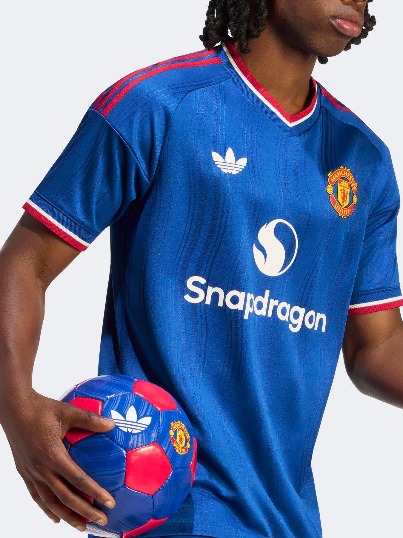 Image 4 of 5 of adidas Mens Manchester United 26/27 Away Authentic Replica Shirt - Blue