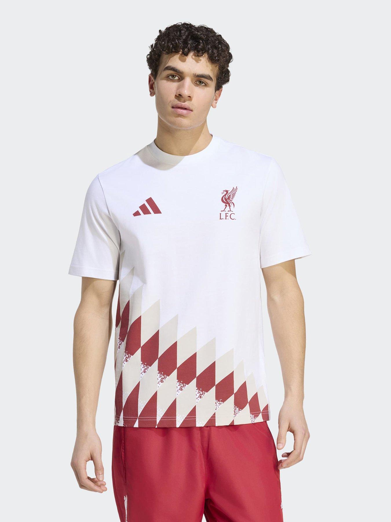 Image 1 of 5 of adidas Mens Liverpool FC St Graphic T-Shirt - White/Active-Maroon