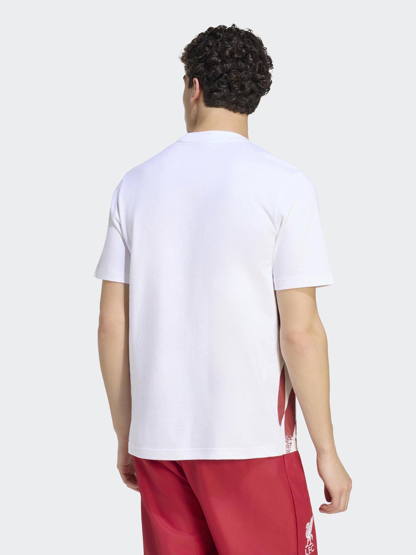 Image 2 of 5 of adidas Mens Liverpool FC St Graphic T-Shirt - White/Active-Maroon