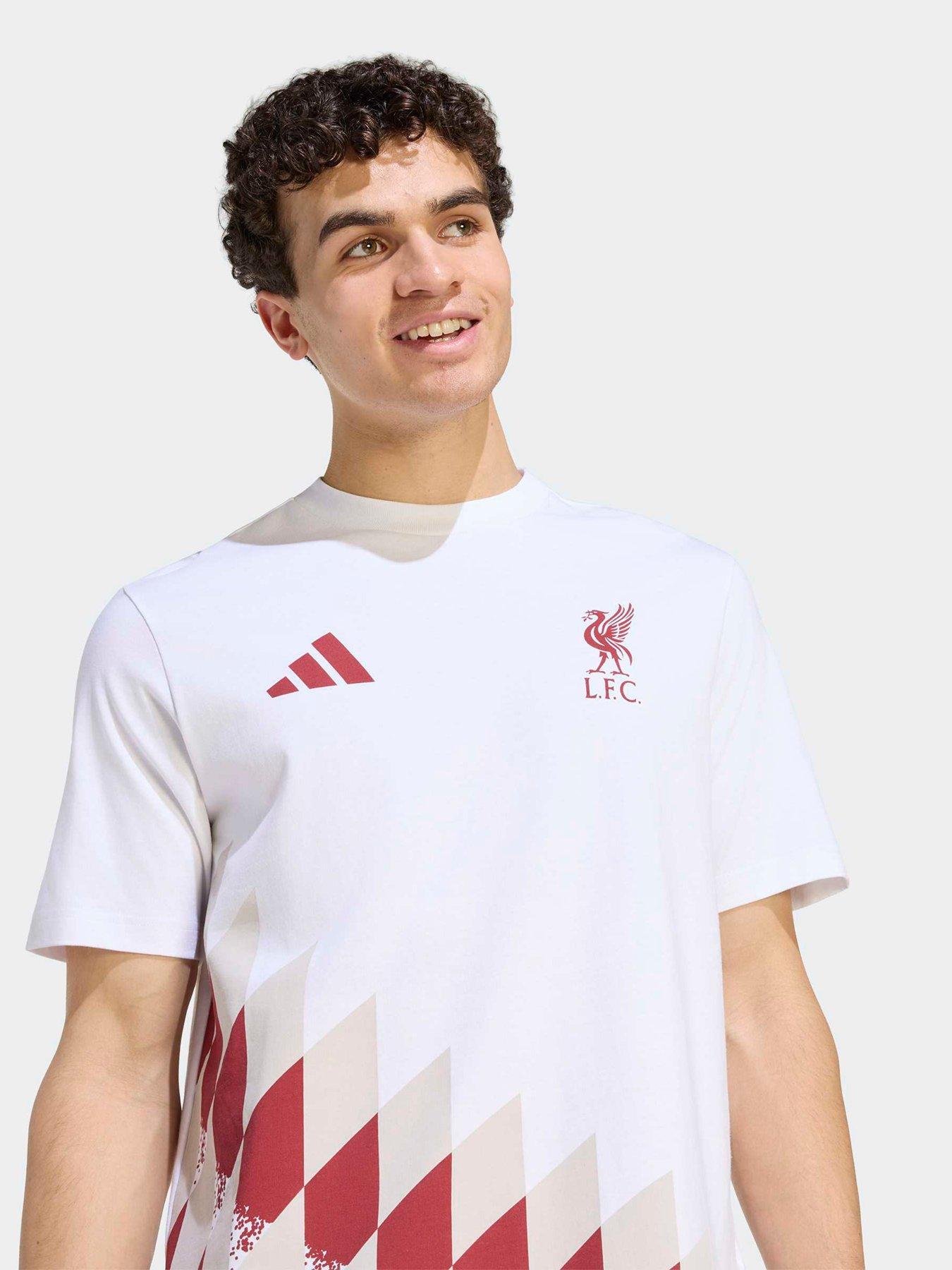 Image 4 of 5 of adidas Mens Liverpool FC St Graphic T-Shirt - White/Active-Maroon