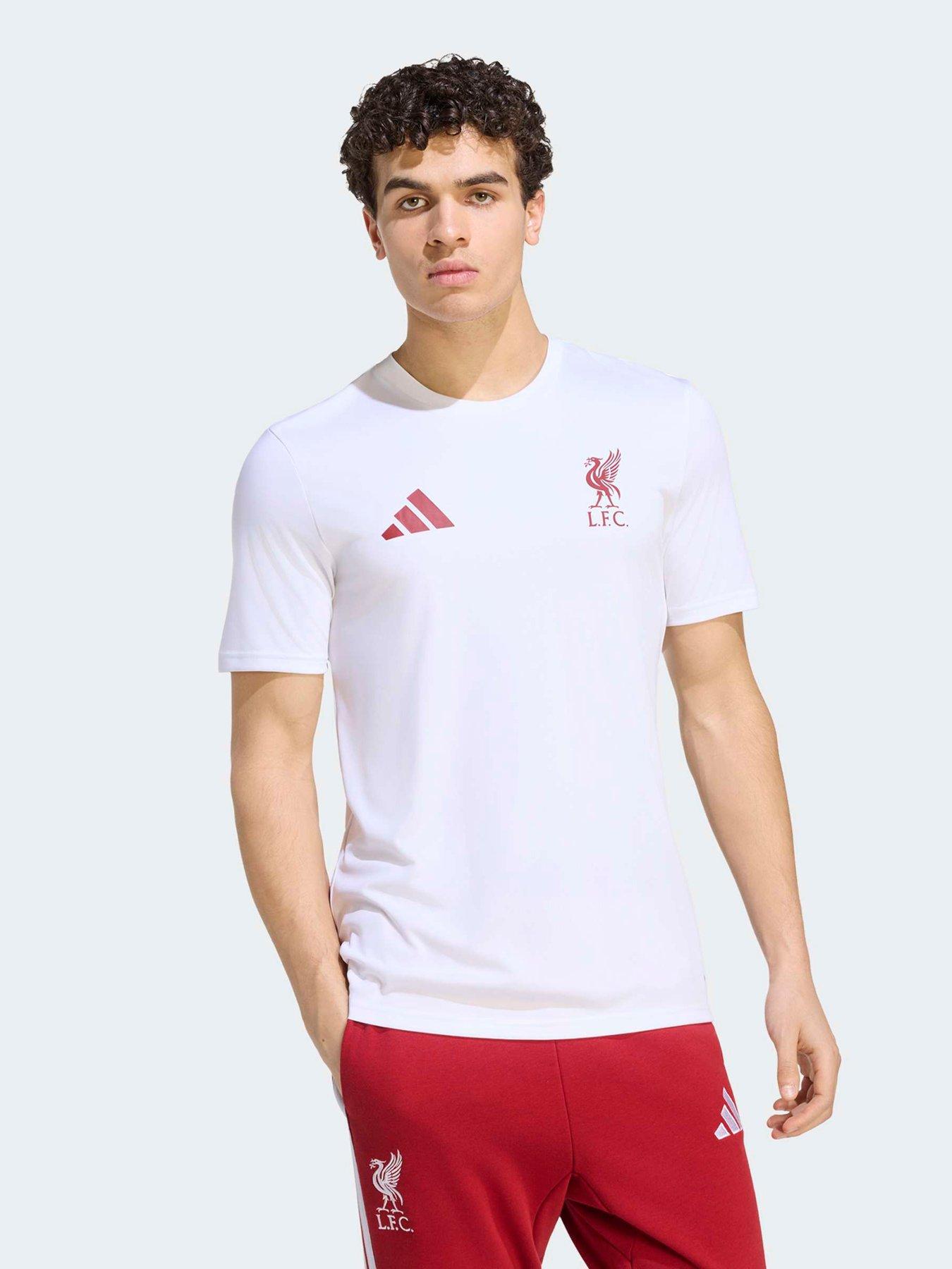 Image 1 of 5 of adidas Mens Liverpool FC Pes T-Shirt - White