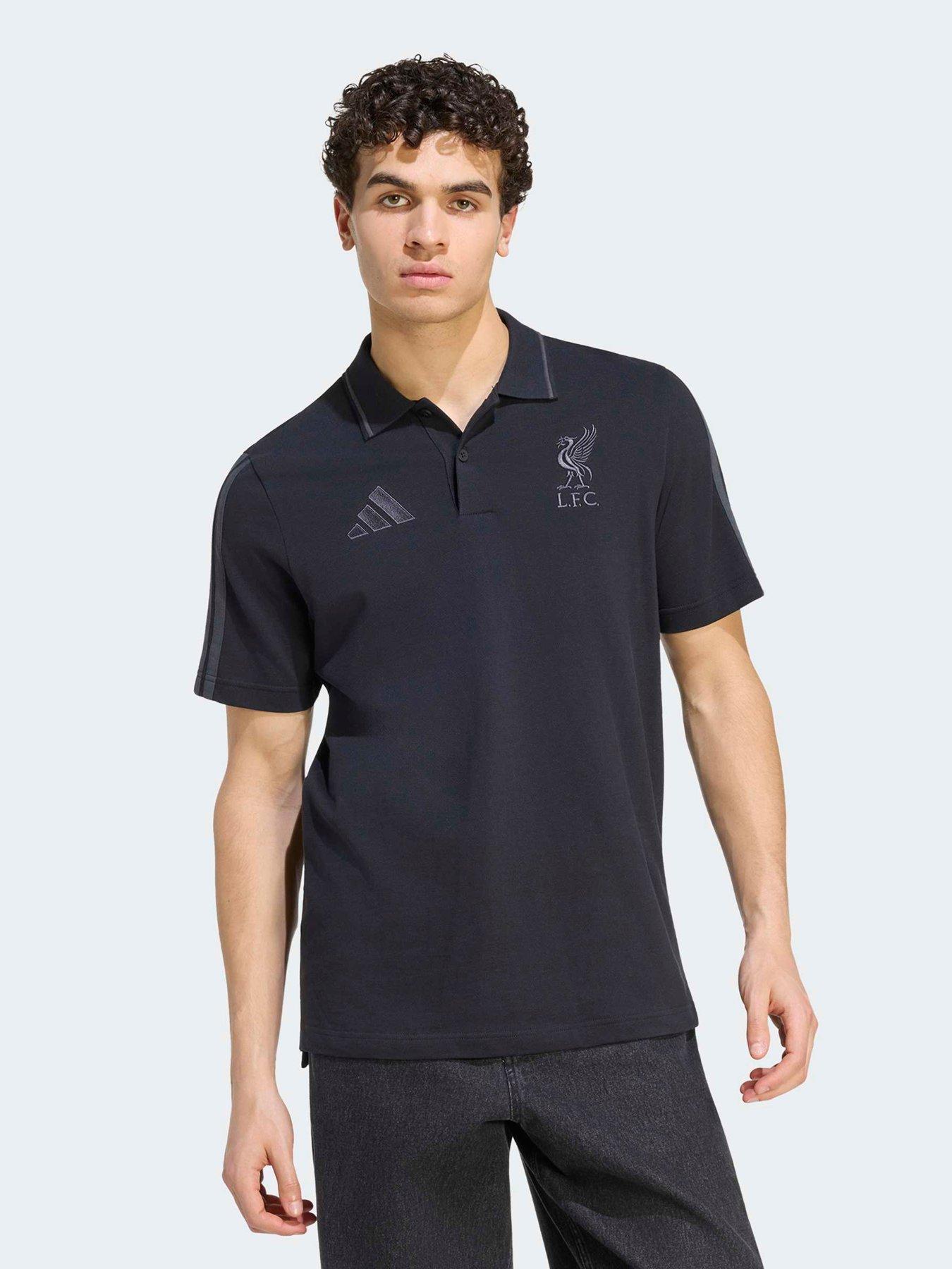 adidas Mens Liverpool FC DNA Polo Shirt - Black