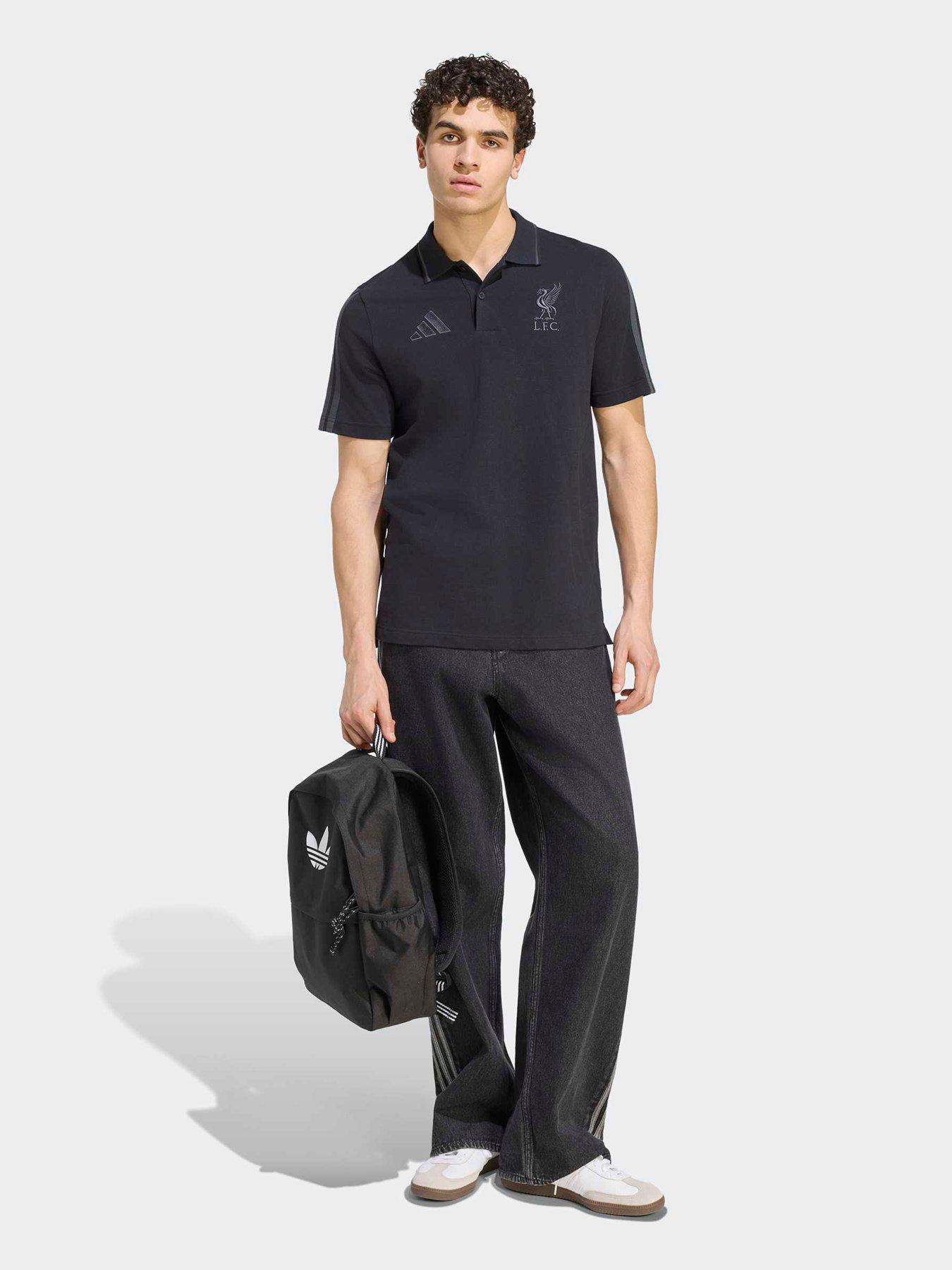 Image 3 of 5 of adidas Mens Liverpool FC DNA Polo Shirt - Black