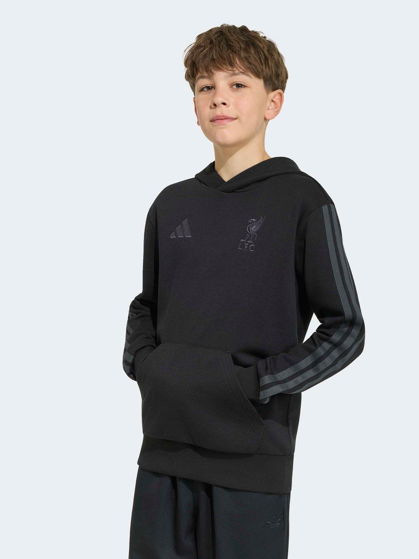 adidas Junior Liverpool FC DNA Hoodie - Black