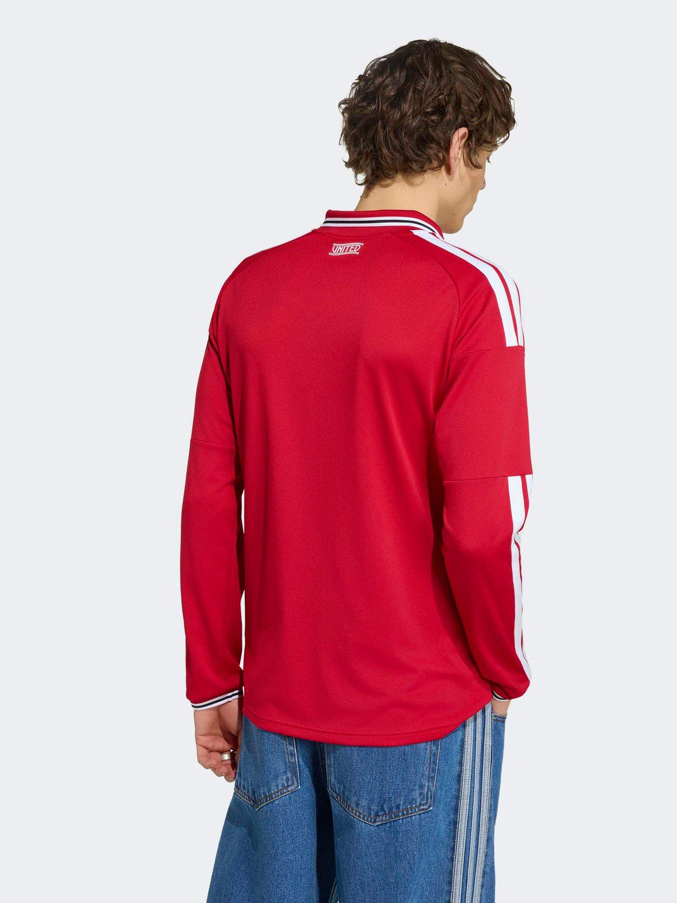 Image 2 of 5 of adidas Mens Manchester United 26/27 Home Long Sleeve Stadium Replica Shirt - Red