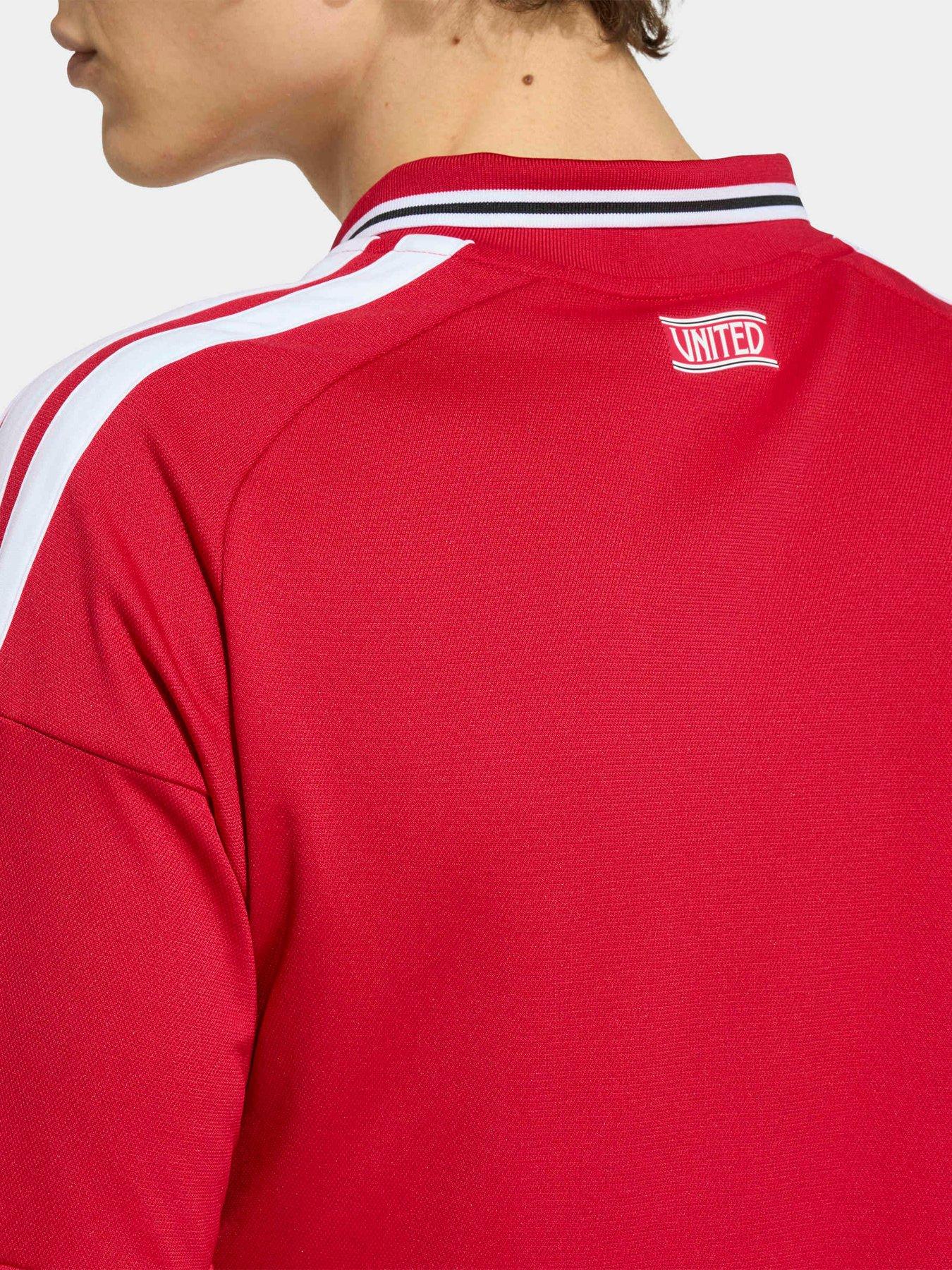 Image 5 of 5 of adidas Mens Manchester United 26/27 Home Long Sleeve Stadium Replica Shirt - Red