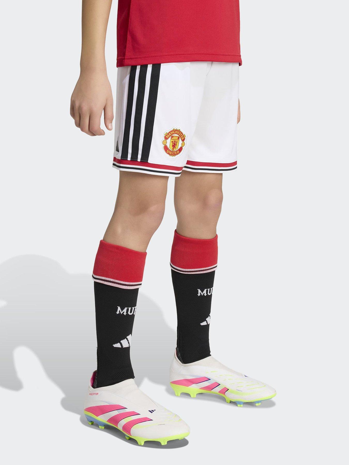 Image 1 of 6 of adidas Junior Manchester United 26/27 Home Shorts - White