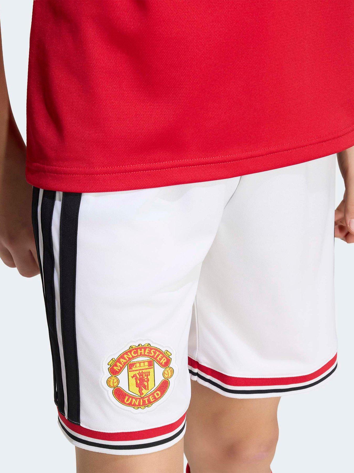 Image 4 of 6 of adidas Junior Manchester United 26/27 Home Shorts - White