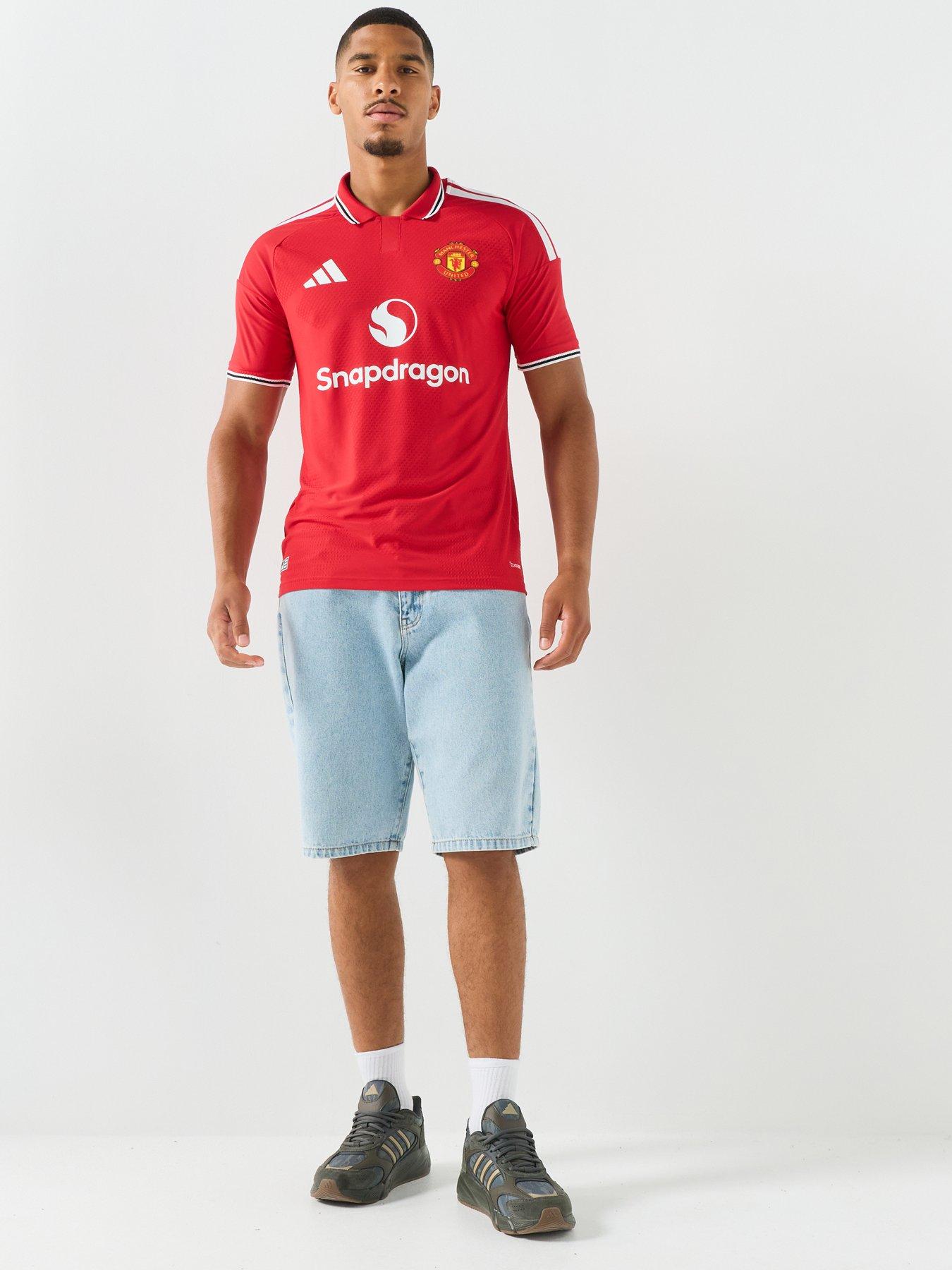Image 3 of 5 of adidas Mens Manchester United 26/27 Home Authentic Replica Shirt - Red