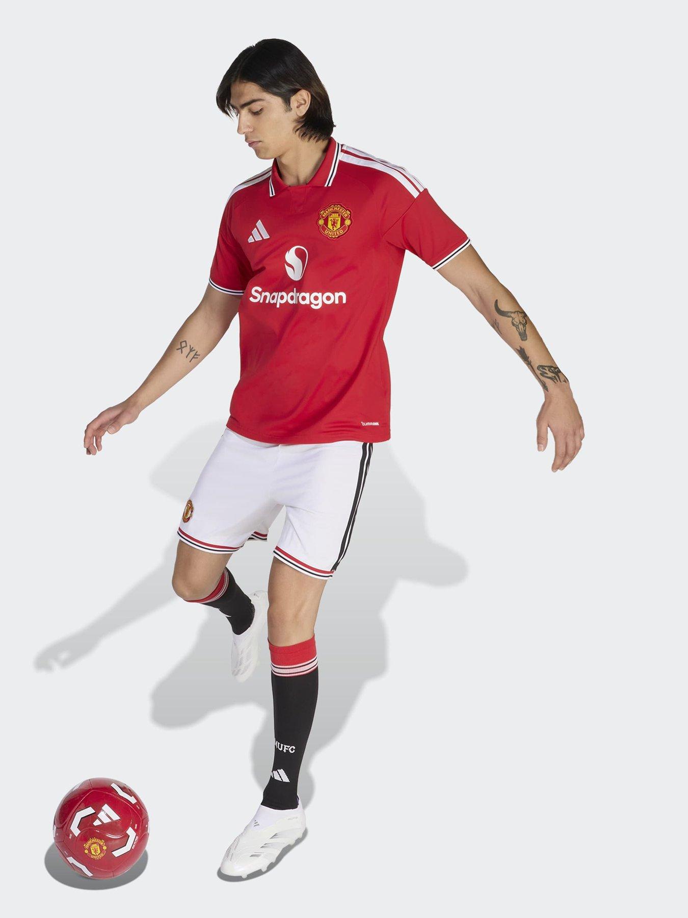 Image 3 of 5 of adidas Mens Manchester United 26/27 Home Shorts - White