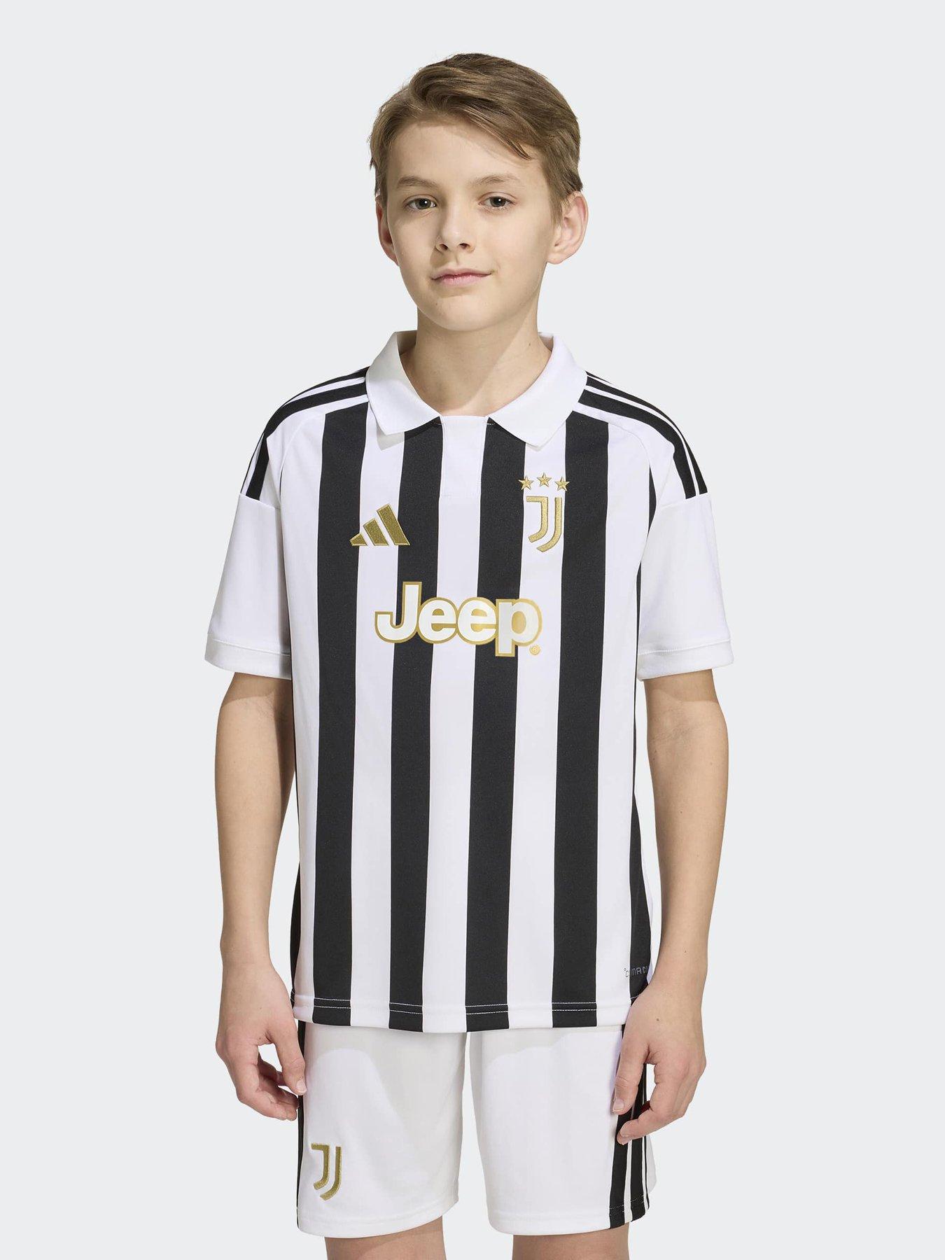Adidas Junior Juventus Fc 26/27 Home Stadium Replica Shirt - White in Black/White
