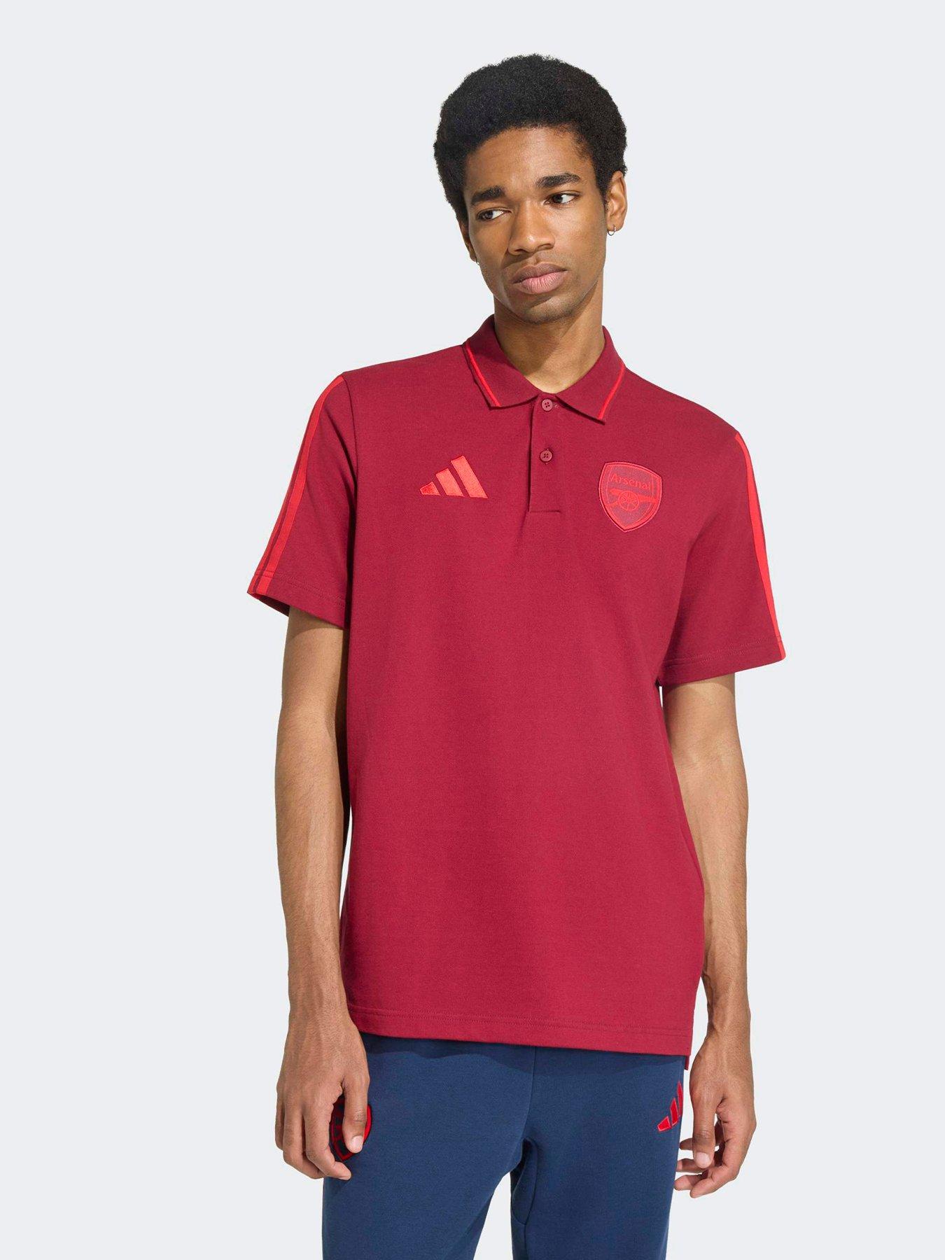 adidas Mens Arsenal FC DNA Polo Shirt - Burgundy