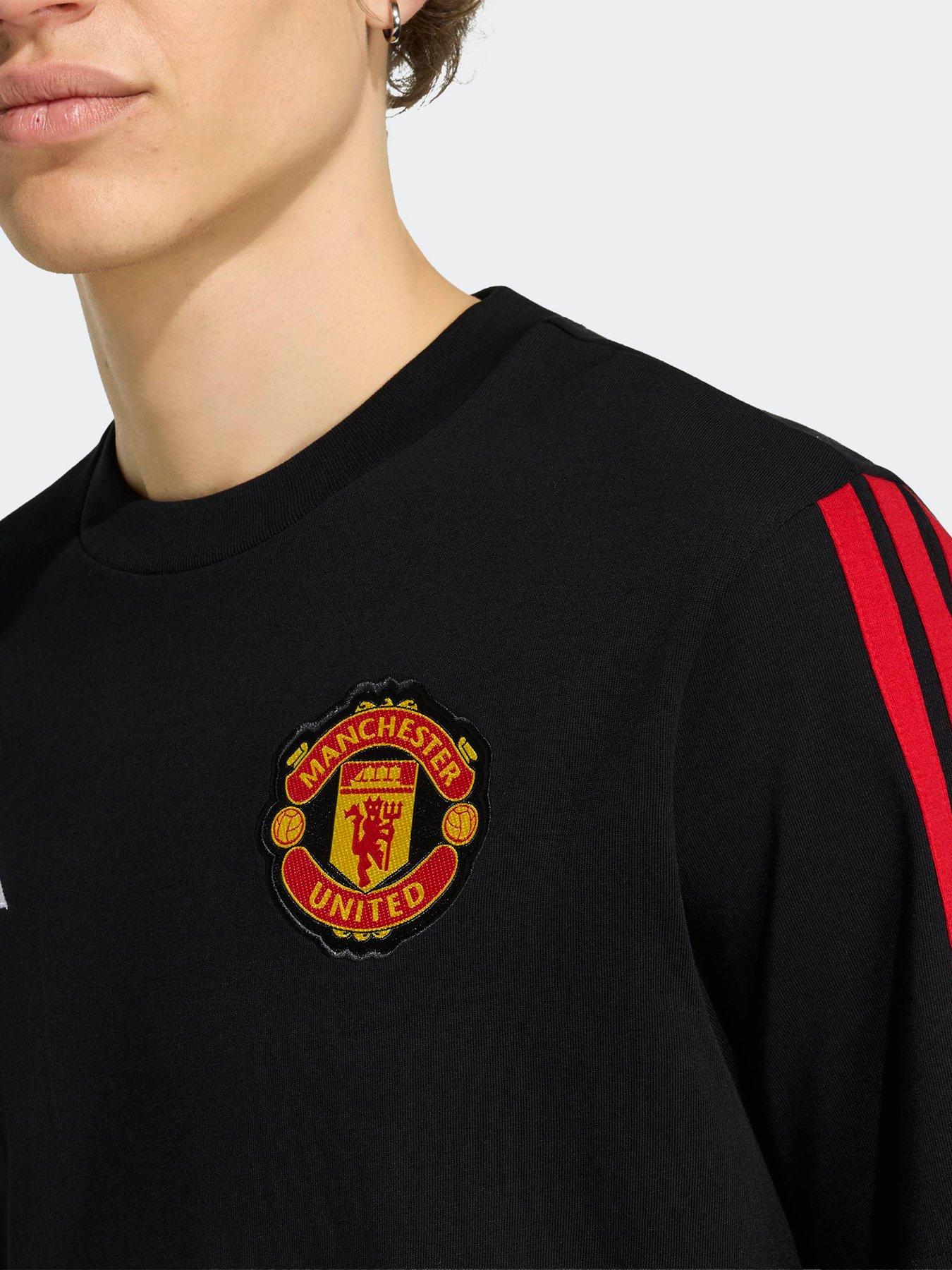 Image 4 of 5 of adidas Mens Manchester United DNA T-Shirt - Black