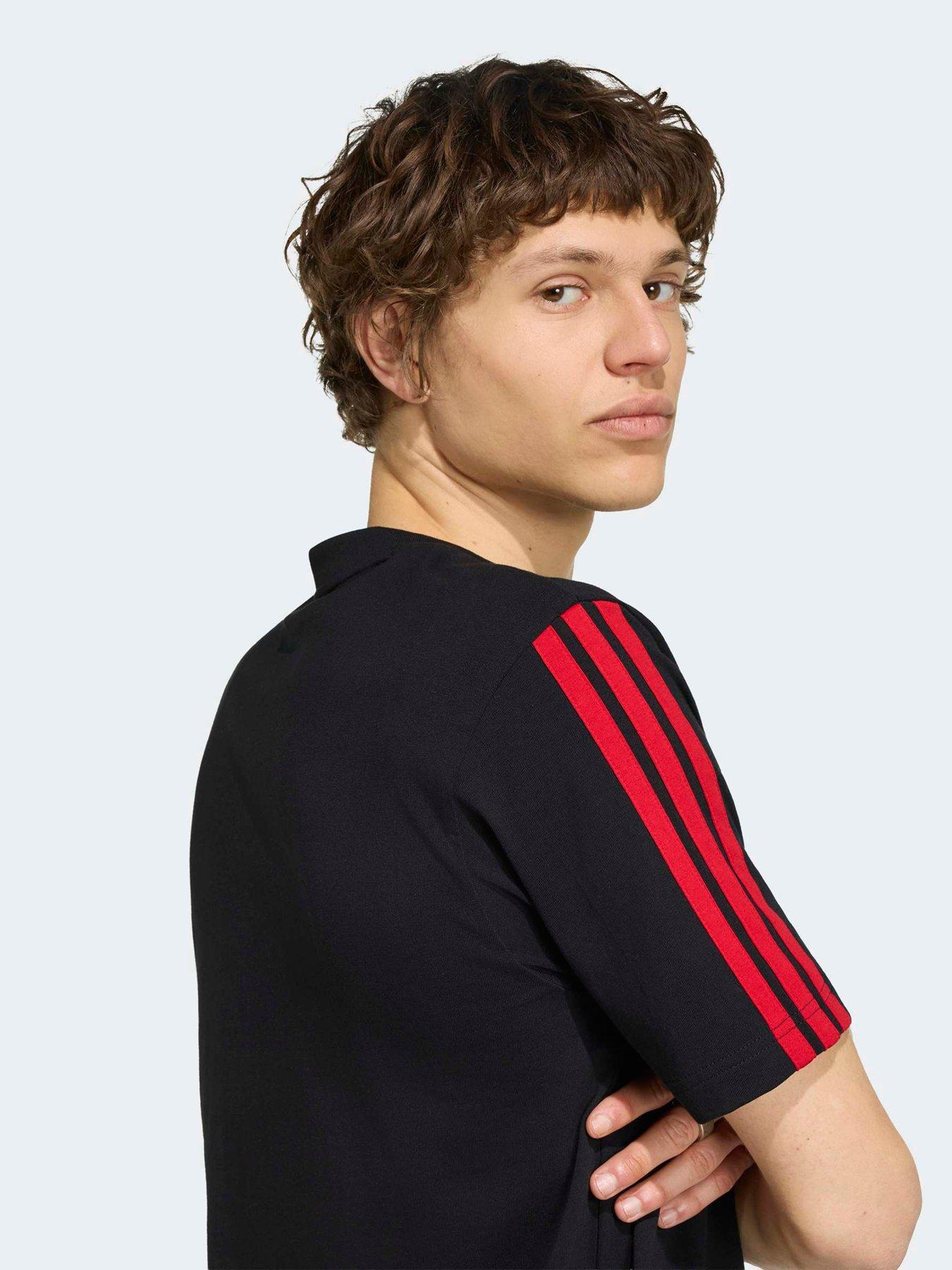 Image 5 of 5 of adidas Mens Manchester United DNA T-Shirt - Black