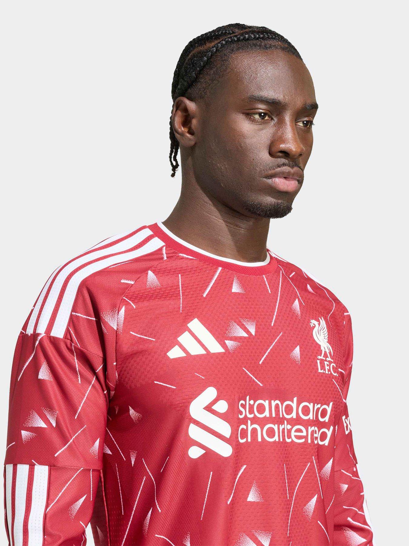 Image 4 of 5 of adidas Mens Liverpool Fc 26/27 Home Authentic Replica Long Sleeve Shirt - Red