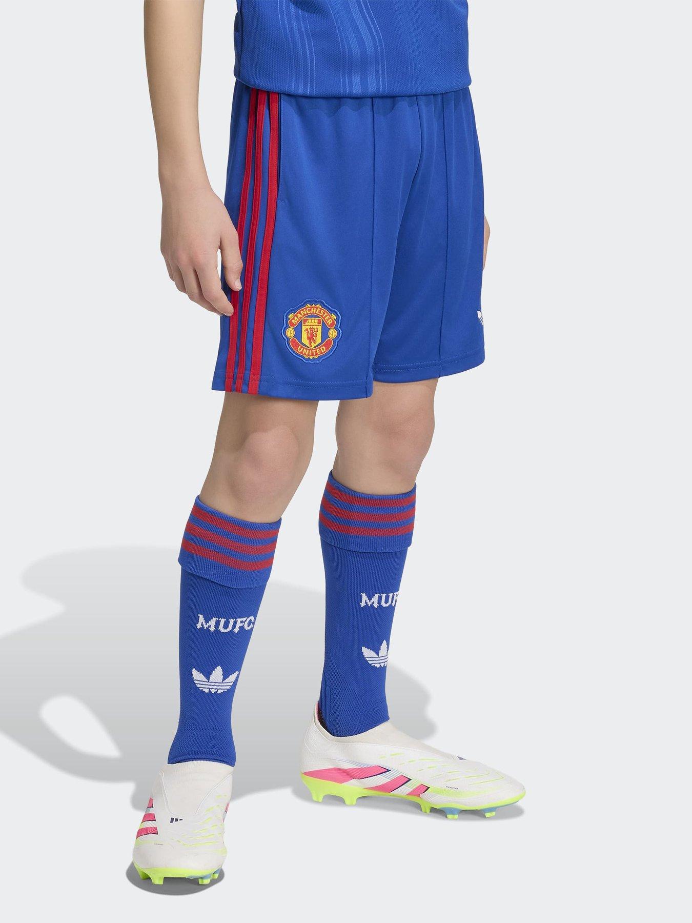 Image 1 of 4 of adidas Junior Manchester United 26/27 Away Shorts - Blue