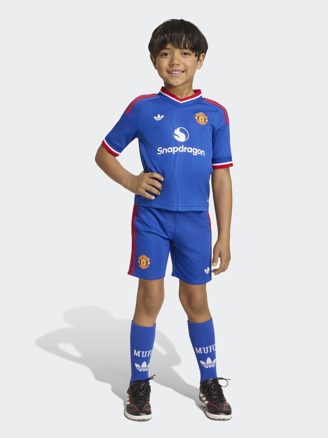 Adidas Junior Manchester United 26/27 Away Mini Kit - Blue