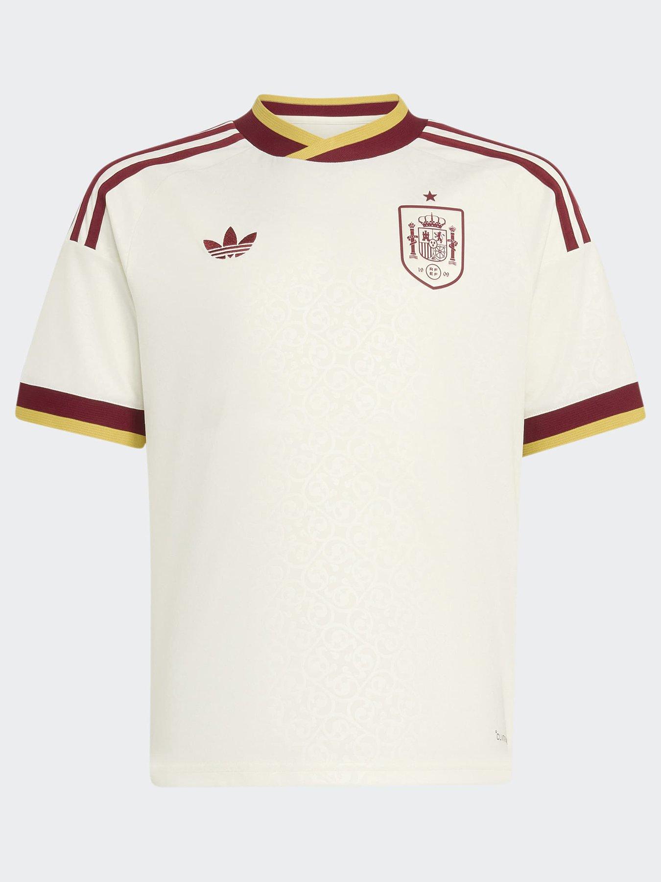 adidas Junior Spain 26 Away Replica Football Shirt - White