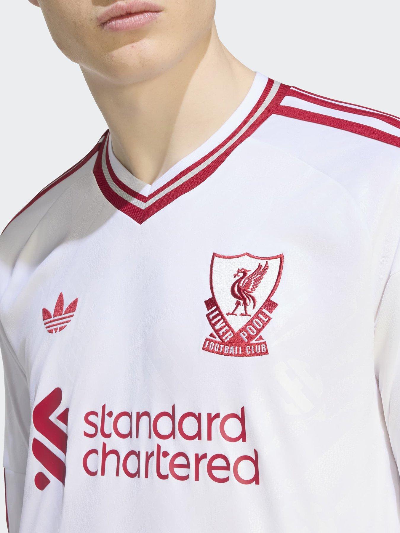 Image 4 of 5 of adidas Mens Liverpool Fc 26/27 Away Stadium Replica Long Sleeve Shirt - White