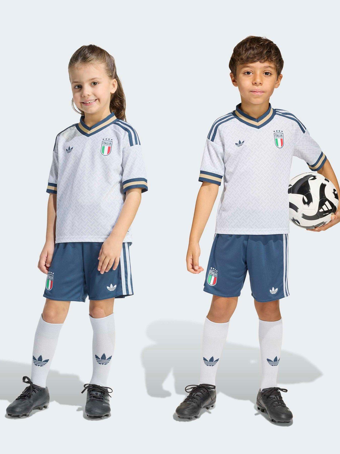 adidas Italy 26 Away Replica Mini Football Kit - White/blue