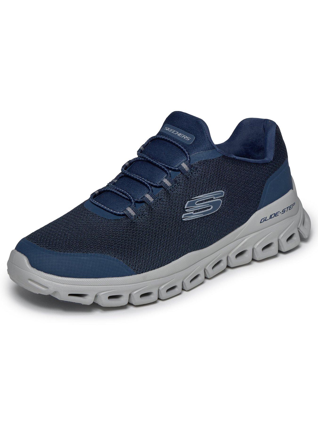 Image 6 of 6 of Skechers Men's Slip-On Mesh Trainers with Stretch Laces - Navy