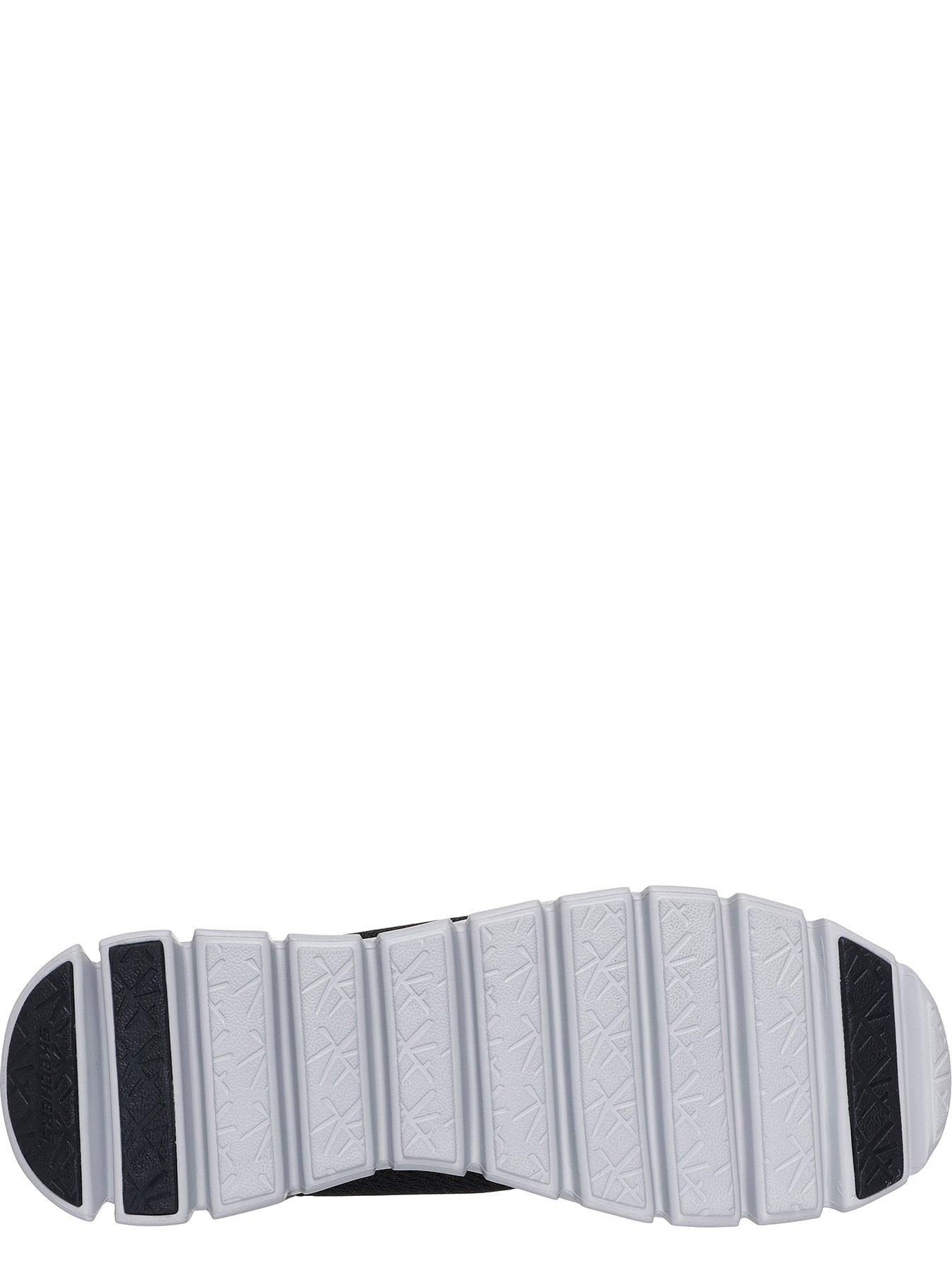 Image 4 of 6 of Skechers Glide-Stepglide-Step Textured Mesh Round Stretch Lace Slip On Trainers - Black