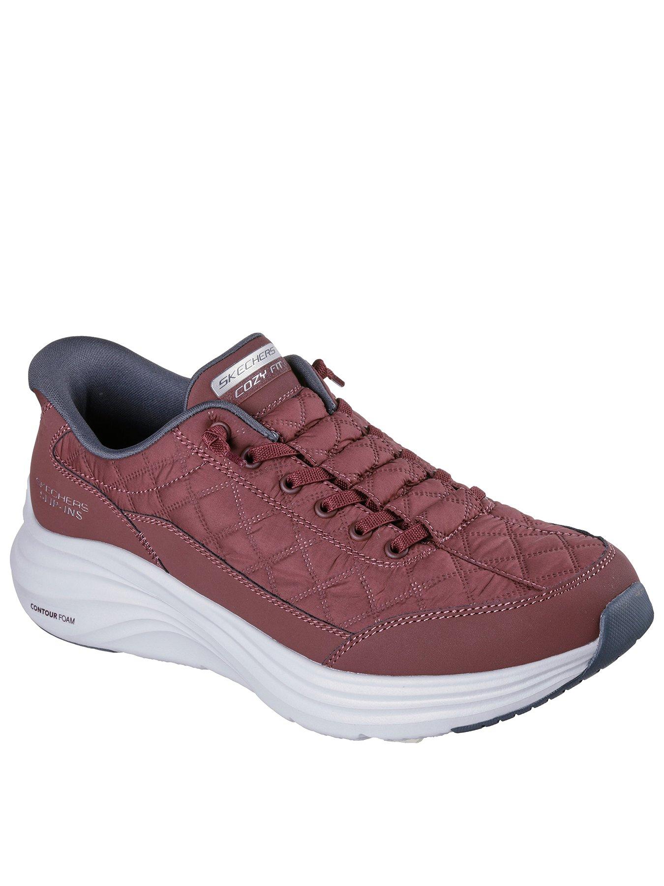 Skechers Contour Foamcozy Fit Slip-Ins Deconstructed Quilted Sneaker - Dark Red