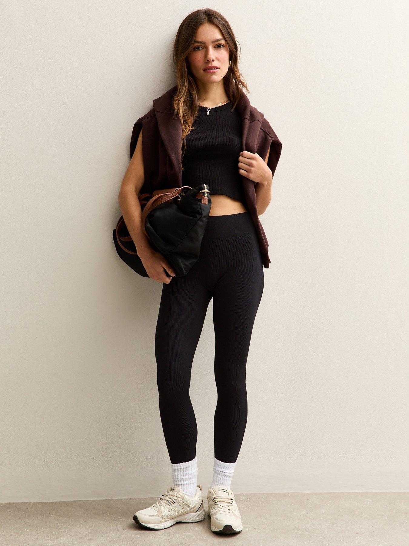 New Look Petite Seamless Leggings - Black
